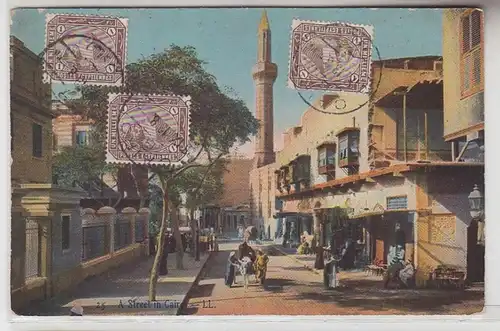 70463 Ak Kairo Cairo Ägypten Strassenansicht 1913