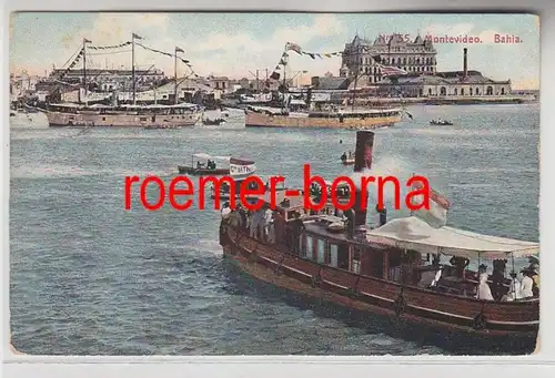 73472 Ak Montevideo Bahia Schiffe 1907