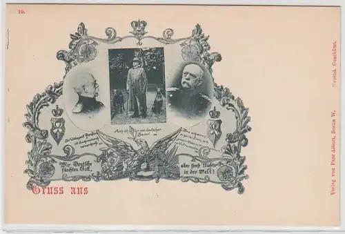 70752 Ak Erinnerung an den Kanzler Fürst von Bismarck um 1898