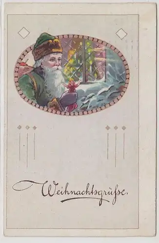 65140 Weihnachtsgrüsse Ak Weihnachtsmann 1920