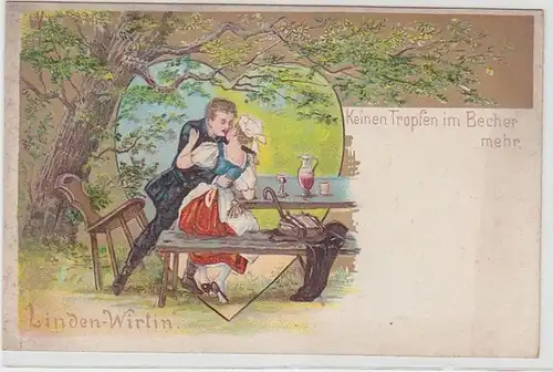 42306 Mademoiselle Ak Linden-Witter "Pas de gouttes dans la coupe plus" vers 1900