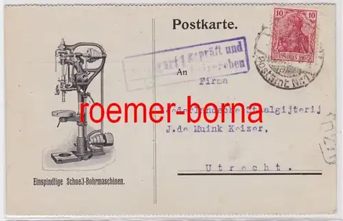 84246 Postkarte der Firma L. Burkhardt & Weber Maschinenfabrik Reutlingen 1916