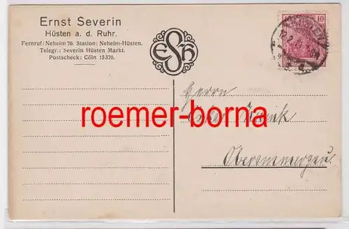 66037 Carte postale de la société Ernst Severin Hüsten a.d. Ruhr 1919