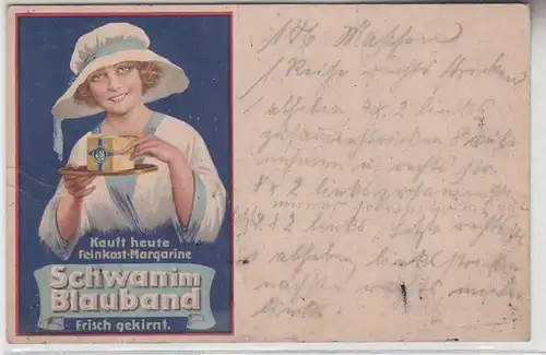 56769 Publicité Ak Achete aujourd'hui Margarine Cygne de la nourriture fine dans le ruban bleu vers 1910