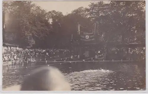 88019 Photo AK 3 x 100 mètres saison de natation autour de 1920