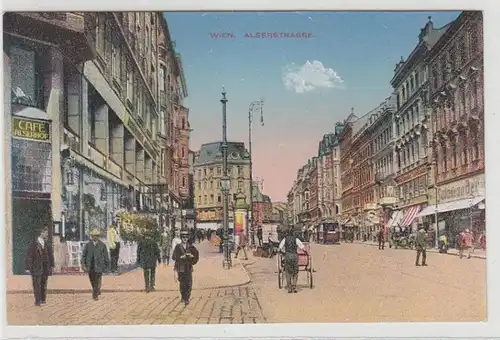 67942 Ak Wien Albertstrasse avec des magasins vers 1910