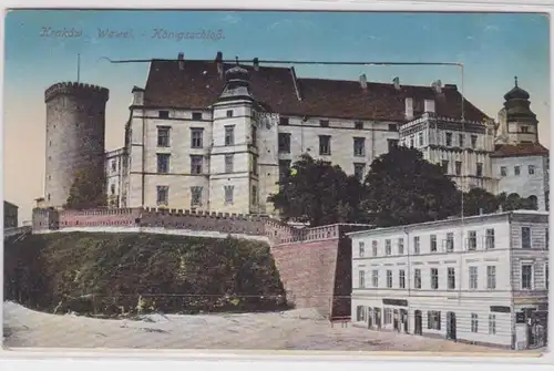 91953 Leporello Ak Kraków Cracovie Wawel Château royal vers 1920