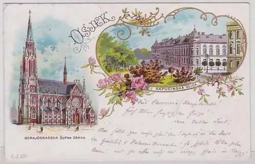 89845 Ak Lithographie Osiek (Place de Brodnicki) en Pologne 1897