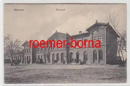 83278 Ak Ostrowo Bahnhof um 1915