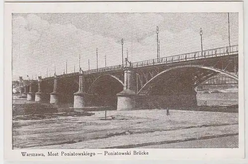67952 Ak Varsovie Warszawa Poniatowski Pont 1942