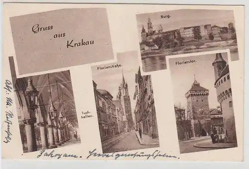 67938 Mehrbild Feldpost Ak Gruß aus Krakau 1941