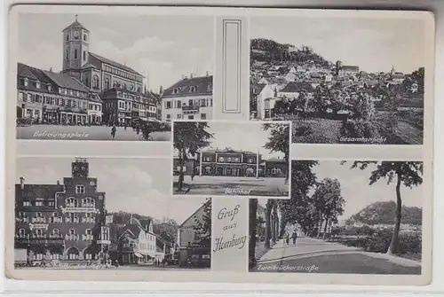 65634 Mehrbild Feldpost Ak Gruß aus Homburg Bahnhof usw. 1940