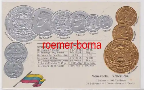 73613 Grage Ak avec des images de pièces Venezuela vers 1920