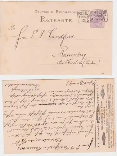 99000 Carte postale P12 Tirage J.C. Eberhardt Grosshandl Speyer 1885