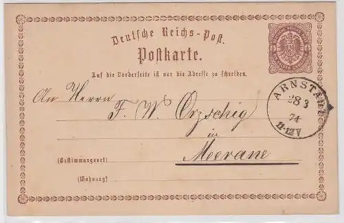97947 DR Carte postale P1 Arnstadt par Meerane 1874