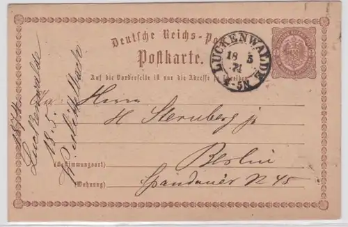 97946 DR Plein-de-vin Carte postale P1 Luckenwalde vers Berlin 1874