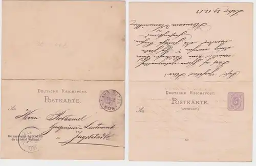 97744 DR Ganzsachen Postkarte P11 Lahr in Baden nach Ingolstadt 1888