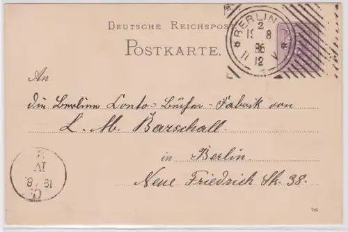 97732 Plein de choses Carte postale P12 Anhalt et Wagener Nachf. Berlin 1886 Tampon!