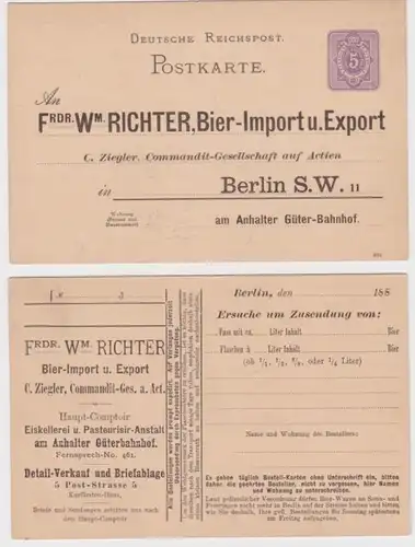 97256 Carte postale P18 Impression F.W. Richter Bier-Import & Export Berlin