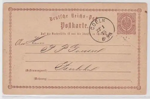 97096 DR Carte postale P1 Cöln après salaire d'Iser 1875