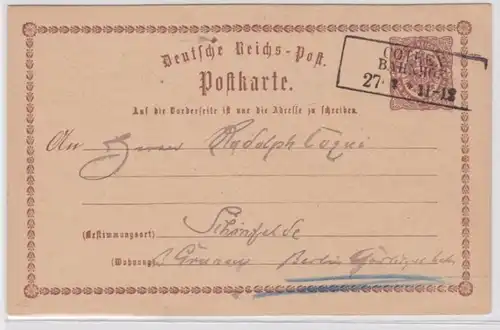 97083 DR Plein de choses Carte postale P1 Erreur de plaque Cöthen Gare de Cöhen vers 1873