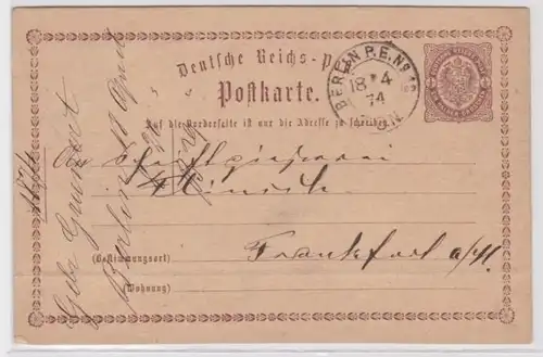 96970 DR Carte postale P1 Berlin vers Francfort 1874
