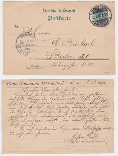 96603 DR Carte postale complète P30 Pression Hans Naumann Dresden Vieille ville 1892