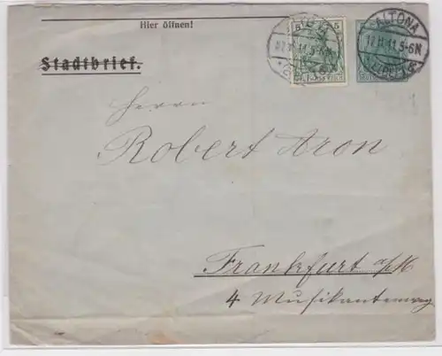 94667 Privat Ganzsachen Umschlag PAU5/B9/01 Stadtbrief Altona 1911