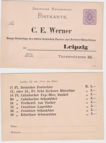 48282 Carte postale P18 Adjudication C.E. Werner Zerbster Bitterbier Leipzig