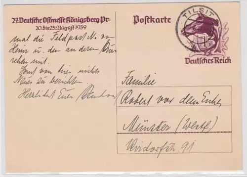 96951 DR Carte postale P281 27. Messe d'Est Königsberg sans cachet spécial