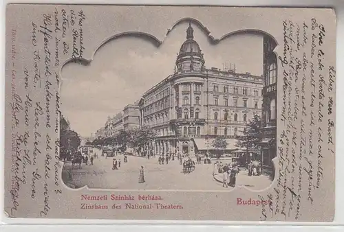 67956 Ak Budapest Bunshaus du National Theater 1907