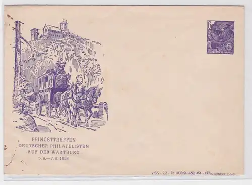 50666 Pleine lettre rencontre des philatélistes allemands Wartburg 1954