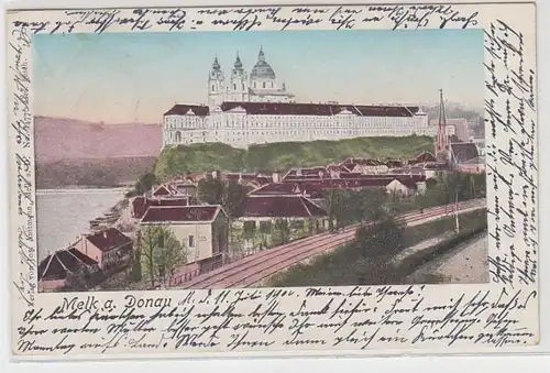 67992 Ak Melk an der Donau mit Stift Melk 1900
