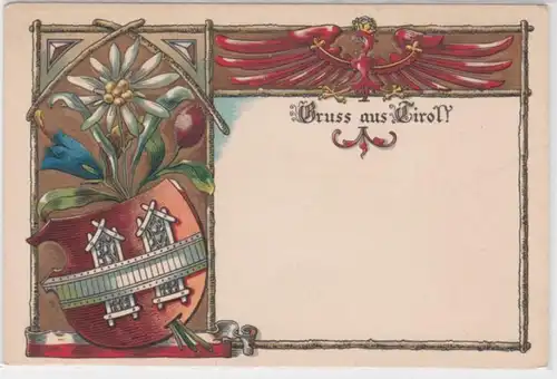 93840 Ak Lithographie Gruss du Tyrol vers 1910