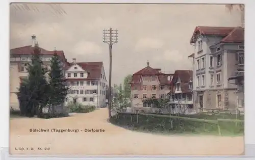 91848 Ak Bütschwil (Toggenburg) Dorfpartie 1908