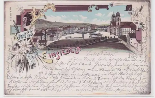 94500 Ak Lithographie Gruse d'Einsiedeln 1899