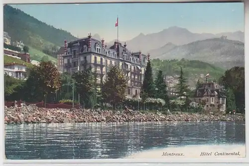 68780 Ak Montreux Suisse Hótel Continental 1911