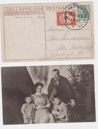 13105 Aéroports sur le Rhin et Main 10 Pfennig sur carte postale Mayence 1912