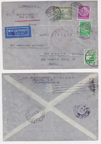 04906 LUFTPOST Deutsche Luftpost Europa - Nordamerika 1934 Münster - Sao Paulo