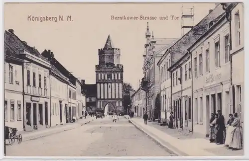 94155 Ak Königsberg Neumark Bernikowerstrasse et Porte vers 1920