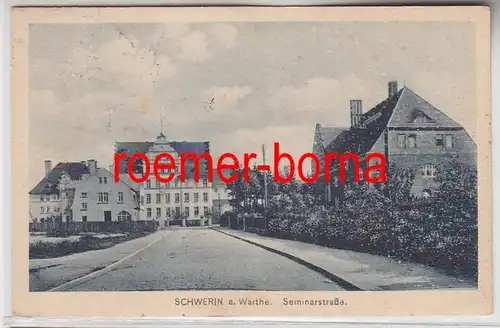 74312 Ak Schwerin an der Warthe Skwierzyna Seminarstrasse 1923