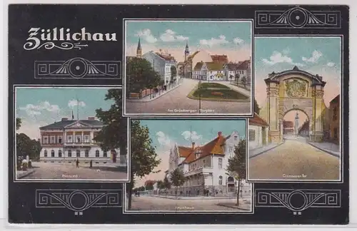 70016 Multi-image Ak Züllichau Sulechów Bureau de poste, Kreisshaus, etc. 1917