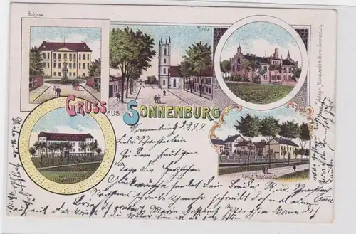 47378 Ak Lithographie Gruß aus Sonnenburg Neumark 1901