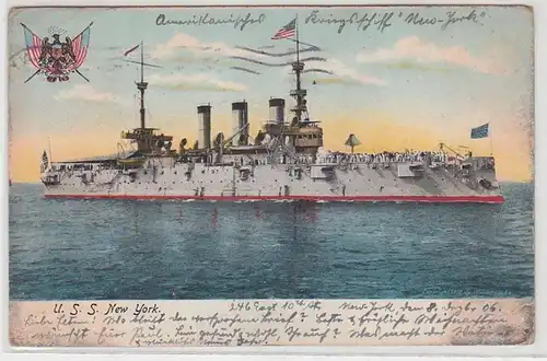 68006 Ak Kriegsschiff U.S.S. New York 1906