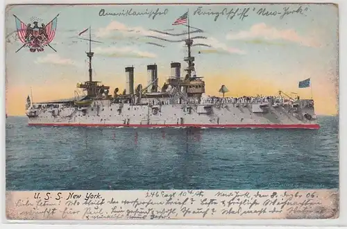 68006 navire de guerre Ak U.S. S. New York 1906