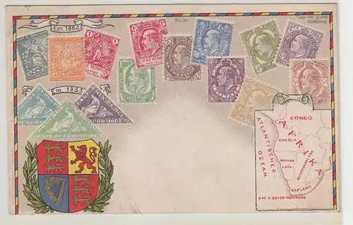 02243 Armoiries Ak Cape of Good Hope Cap de bonne espérance avec des timbres vers 1900