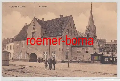 02292 Feldpost Ak Flensburg Ports Office 1916