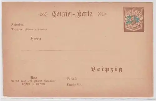 02293 2 1/2 Pfennig Leipziger Courier carte vers 1900