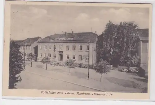 07427 Ak Tambach Dietharz in Th. Volkshaus zum Bären 1929