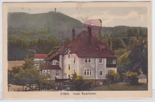 09896 Ak Oybin - Partie à l'hôtel Rodelbahn 1926